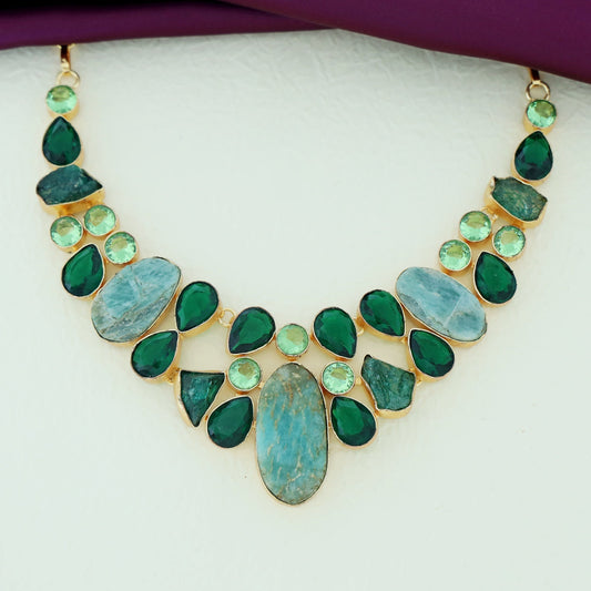 Aqua Green Stone Necklace